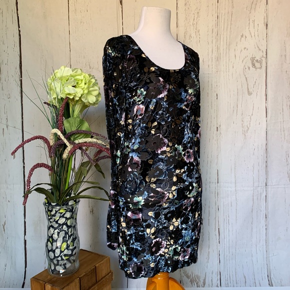 Free People Velvet Burnout Bodycon Floral Dress - Picture 4 of 13